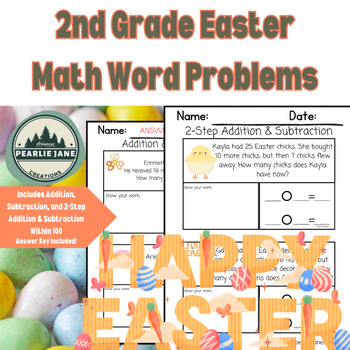 Preview of Easter Math Word Problems for 2nd Graders