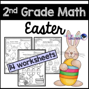 Preview of Easter Math Worksheets 2nd Grade Common Core