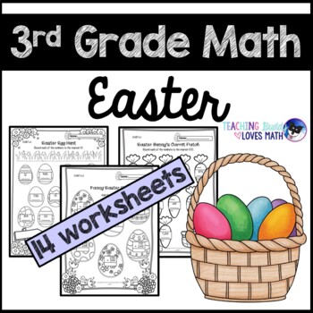 Preview of Easter Math Worksheets 3rd Grade Common Core