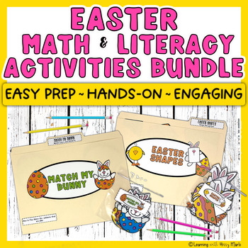 Preview of Easter Math and Literacy Centers and Activities Preschool Kindergarten