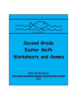 Preview of Easter Math for Second Grade - Worksheets and Games