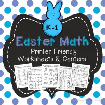 Preview of Easter Math - graphing, missing number, counting on, & ten frames