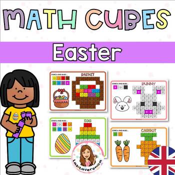 Preview of Easter Mathlink Cubes. Snap cubes. April. Math centers.