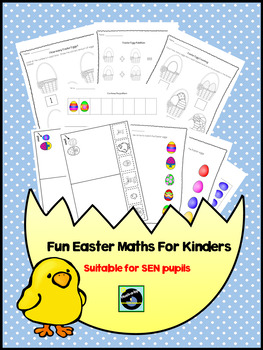 Preview of Easter Maths Worksheets For Kinders