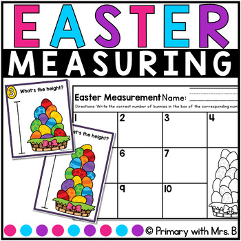 Preview of Easter Measuring Activity | Kindergarten Math Center | Nonstandard Measurement