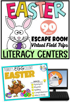 Preview of Easter Mega-Literacy Bundle | Spring Earth Day | Digital Interactive