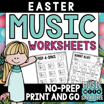 Preview of Easter NO PREP Mega Pack of Music Worksheets