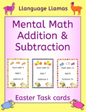Easter Mental Math Addition and Subtraction Task Cards