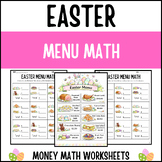 Easter Menu Math | Money Math Worksheets | Functional Math Activity