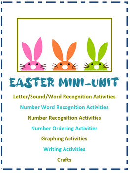 Preview of Easter Mini Unit Math Reading Writing Crafts!