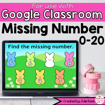 Preview of Easter Missing Number Digital Game Google Classroom