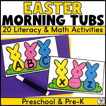 Preview of Easter Morning Tubs for Preschool - March / April Morning Work Bins for PreK