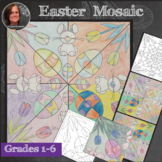 Easter Mosaic - Interactive Coloring Sheets - Easter Art Lesson
