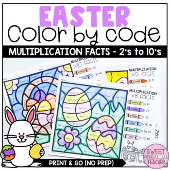 Easter Multiplication Worksheets by Sweet and Petite Teacher | TpT