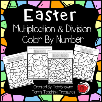 Preview of Easter Multiplication and Division Color by Number