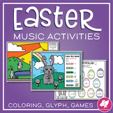 Easter Music Activities/Worksheets: Printable Games, Glyph