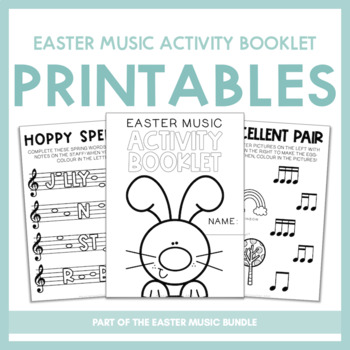 Preview of Easter Music Activity Booklet | Printables