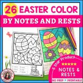 Easter Music Coloring Pages - Color By Music Notes and Rests 