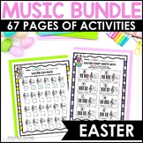 Easter Music Worksheets Bundle - Treble, Bass, Intervals, 