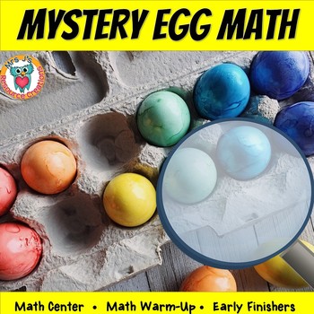 Preview of Easter Mystery Egg Math Center Activity  (Number Clues + Critical Thinking) FREE
