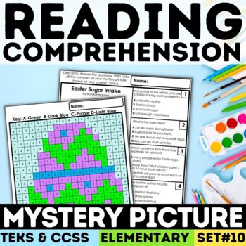 Preview of Easter Mystery Picture | Reading Comprehension | Print & Digital