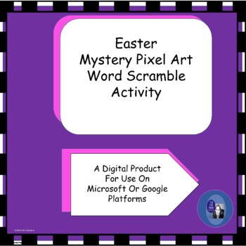 Preview of Easter Mystery Pixel Art Word Scramble Activity