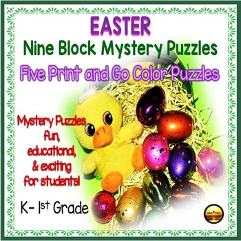 Preview of Easter Mystery Puzzles Centers and Activities 