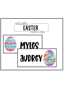 Preview of Easter Name Tag (font included)