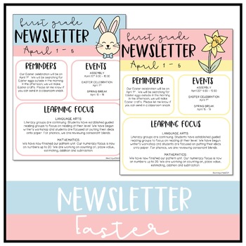 Preview of Easter Newsletter Template | March April