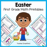 1st Grade Easter No Prep Math | Math Skills Review | Math Facts Fluency