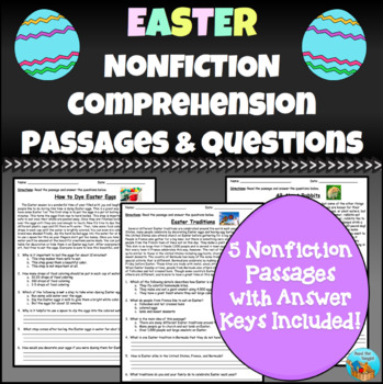 Preview of Easter Nonfiction Comprehension Passages