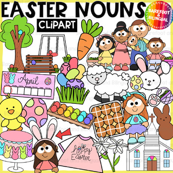 Easter Nouns Clipart - Grammar Easter Clip Art - Easter Things Clipart