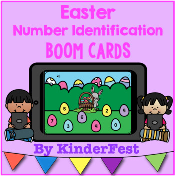 Preview of Easter Number Identification Boom Cards - FREEBIE!