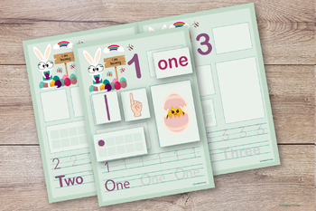 Preview of Easter Number tracing, Number tracing worksheet, Easter bunny