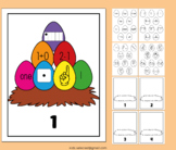 Easter Numbers Matching 1-10 Eggs Counting Mat Ten Frame T