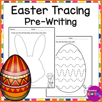 Preview of Occupational Therapy Easter Fine Motor Pre Writing and Tracing Worksheets