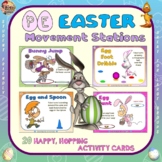 Easter PE Stations- 20 Happy, Hopping Activity Cards