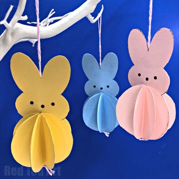Preview of Easter Paper Activity -  Peeps Decorations - 5 Page Lesson Plan Printable