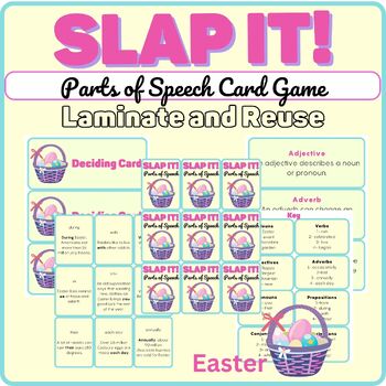 Preview of Easter Parts of Speech Slap It Card Game