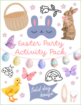 Preview of Easter Party Activity Kit - Pretend Play - Dramatic Play - Spring Printables