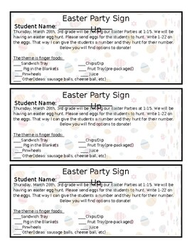 Preview of Easter Party Sign Up