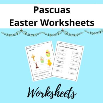 Easter Pascuas Worksheets   Vocabulary Spanish Beginners by The Spanish