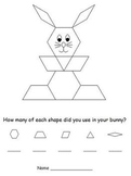 Easter Pattern Block Puzzles - Bunny and Easter Egg