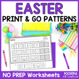 Easter Patterns Worksheets | Cut & Glue