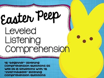Preview of Easter Peep Leveled Listening Comprehension