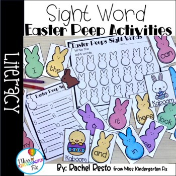 Preview of Easter Peep Sight Word Activities