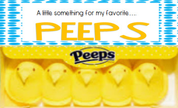 Preview of Easter Peeps Gift Tag * A little something for my favorite...peeps