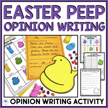 Preview of Easter Peeps Writing Prompt and Activities | Spring Opinion Writing