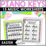 Easter Piano Keys Worksheets - White & Black Keys, Sharps 