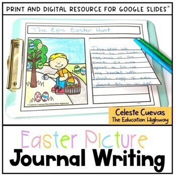 Preview of Easter Picture Writing Prompts Print and Digital